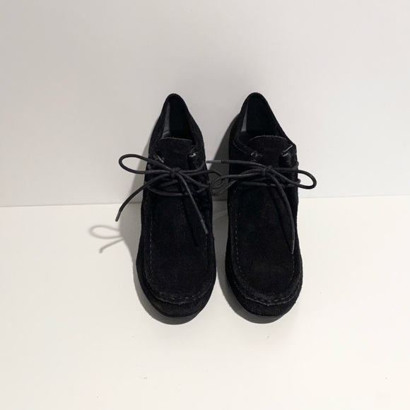 RALPH LAUREN Samara Black Suede Boot Heel Lace Up - Picture 3 of 10
